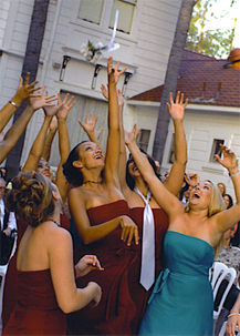 Catching the bouquet